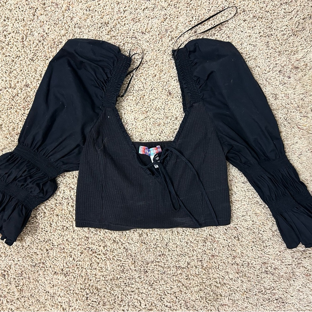 Urban Outfitters Black Women's Crop Top